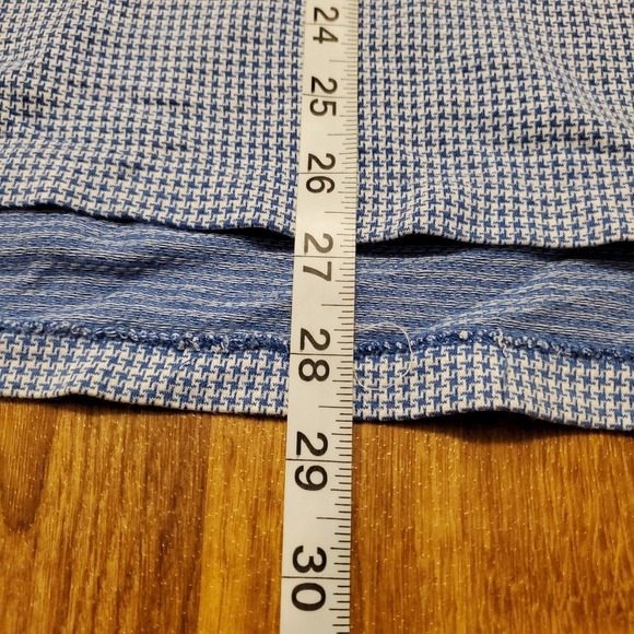 Vintage Polo Ralph Lauren Shirt Men Large Blue Houndstooth Polo Casual‎ Preppy - Picture 8 of 8